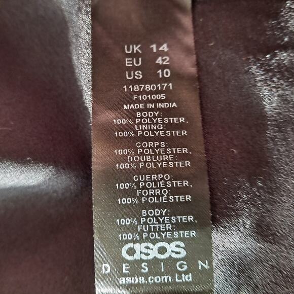 ASOS Design Floral Chiffon Midi Skirt Asymmetric Hem Multicolor Women's Size 10 - Picture 10 of 11